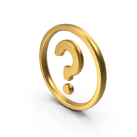 Question Mark Gold Symbol PNG & PSD Images