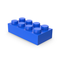 Blue Toy Block 2x4 PNG & PSD Images
