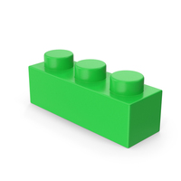 Green Toy Block 1x3 PNG & PSD Images