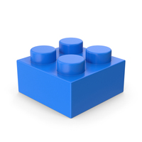Blue Toy Block 2x2 PNG & PSD Images