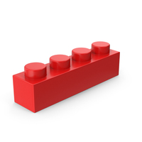Red Toy Block 1x4 PNG & PSD Images