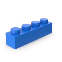 Blue Toy Block 1x4 PNG & PSD Images