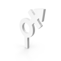 Big Gender Icon White PNG & PSD Images