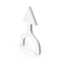 Combine Arrow Up ICon White PNG & PSD Images