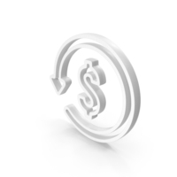 Dollar Exchange Rate Icon White PNG & PSD Images