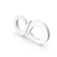 Infinity Symbol Icon White PNG & PSD Images