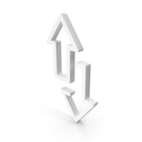 Out Line Up And Down Arrow Icon White PNG & PSD Images