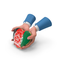 Afghanistan Country Heart Flag Hold in Hands PNG & PSD Images