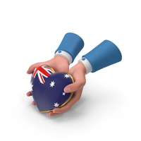 Australia Country Heart Flag Hold In Hands PNG & PSD Images
