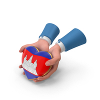 Cambodia Country Heart Flag Hold In Hands PNG & PSD Images