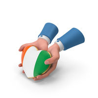 Cote dIvoire Country Heart Flag Hold in Hands PNG & PSD Images