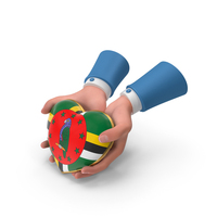 Dominica Country Heart Flag Hold In Hands PNG & PSD Images
