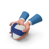 Finland Country Heart Flag Hold in Hands PNG & PSD Images