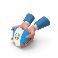 Guatemala Country Heart Flag Hold In Hands PNG & PSD Images