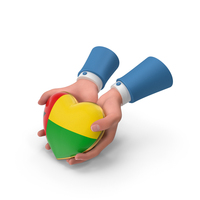 Guinea Bissau Country Heart Flag Hold In Hands PNG & PSD Images