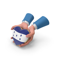 Honduras Country Heart Flag Hold In Hands PNG & PSD Images