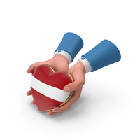 Latvia Country Heart Flag Hold in Hands PNG & PSD Images