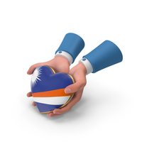 Marshall Islands Country Heart Flag Hold In Hands PNG & PSD Images