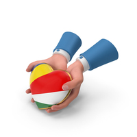 Seychelles Country Heart Flag Hold in Hands PNG & PSD Images