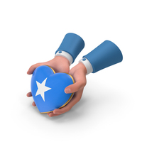 Somalia Country Heart Flag Hold in Hands PNG & PSD Images