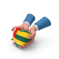 Togo Country Heart Flag Hold in Hands PNG & PSD Images