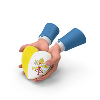 Vatican City Country Heart Flag Hold In Hands PNG & PSD Images