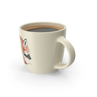 Mug Of Coffee With Painting PNG & PSD Images