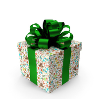 Wrapped Gift Box With Bow PNG & PSD Images
