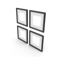 Four Square Picture Frames PNG & PSD Images