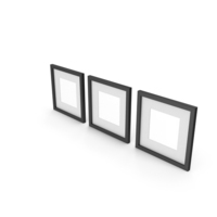 Three Square Picture Frames PNG & PSD Images