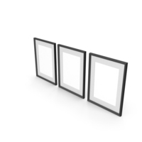 Three Vertical Picture Frames PNG & PSD Images