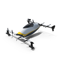 Personal EVTOL Aircraft With 8 Propellers PNG & PSD Images