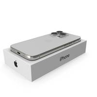 IPhone 15 Pro White with Box PNG & PSD Images