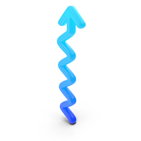 Arrow Going Up Glowing Symbol PNG & PSD Images