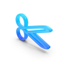 Scissors Glowing Symbol PNG & PSD Images