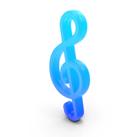 Treble Clef Glowing Symbol PNG & PSD Images