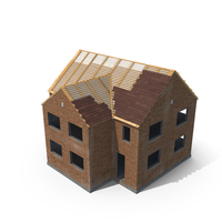 Unfinished Two Story Brick House Construction PNG & PSD Images