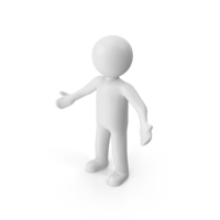 Stickman Welcome Pose PNG & PSD Images