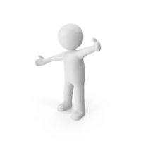 Stickman Welcome Pose PNG & PSD Images