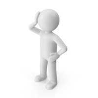 Stickman Thinks PNG & PSD Images