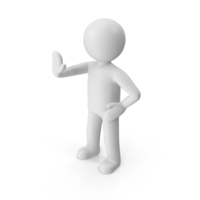 Stickman Stop Pose PNG & PSD Images