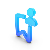 Bookmark User Glowing Symbol PNG & PSD Images