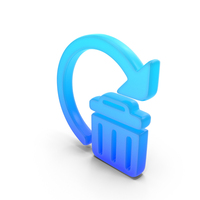 Trash Bin Recovery Glowing Symbol PNG & PSD Images