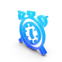 Alarm Clock Glowing Symbol PNG & PSD Images