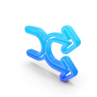 Shuffle Glowing Symbol PNG & PSD Images
