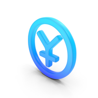 Yen Glowing Symbol PNG & PSD Images