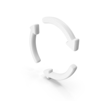 Circulation Arrow White Symbol PNG & PSD Images