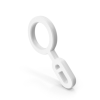 Magnifying  Glass White Symbol PNG & PSD Images