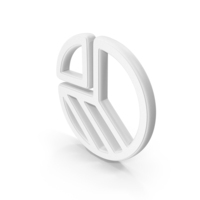 Pie Chat White Symbol PNG & PSD Images