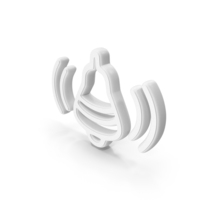 Ringing Bell White Symbol PNG & PSD Images